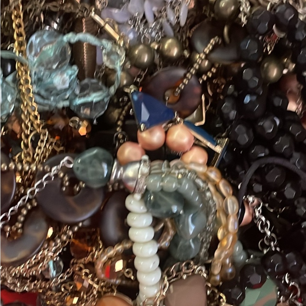 4 lb lot of classic vintage beaded necklaces, all wearable, or for crafting